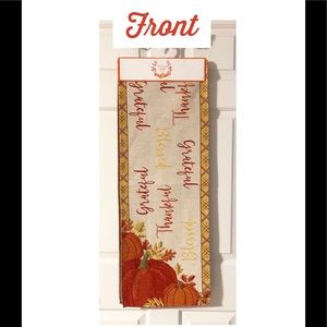 Autumn Thanksgiving Table Runner with Pumpkins 13” x 72”, NEW